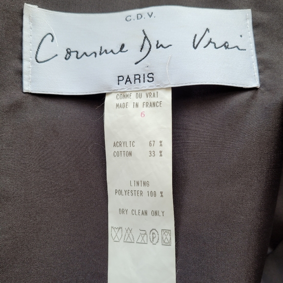 C.D.V. Comme Du Vrai Paris Faux Fur Long Coat size 6 - Picture 9 of 10
